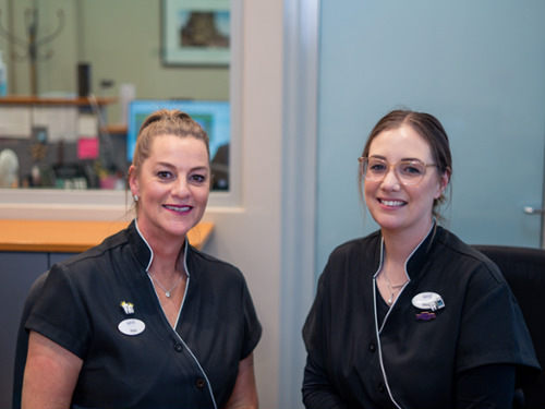 Front desk staff at dentist in Dunedin, Otago NZ 9016
