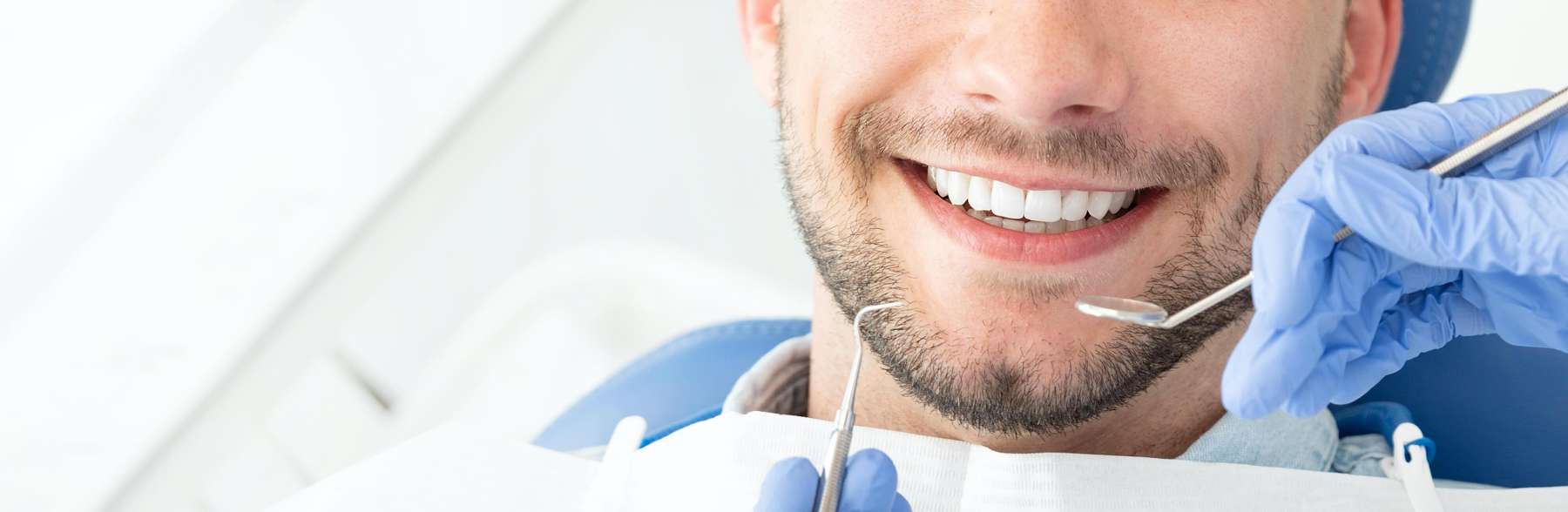 Close up of patients smile at emergency dentist Dunedin, Otago