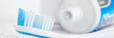 Toothbrush and toothpaste at dentist in Dunedin, Otago NZ