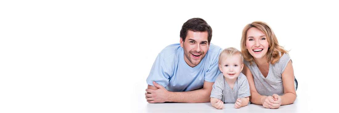 Mother and father with baby